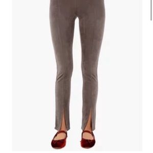 NWT Tuckernuck Pomander Place Concrete Suede Slit-Front Sloane Leggings Sz XXL